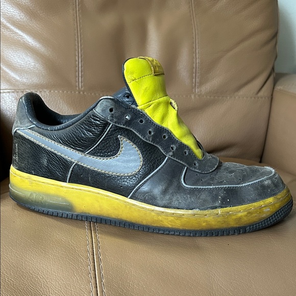 Nike Men's Air Force size 13 Black and Yellow - Picture 3 of 14